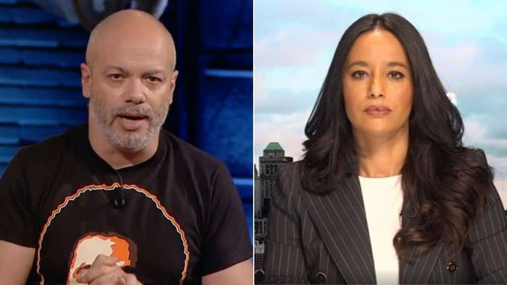 diego bianchi e Rula Jebreal su propaganda live