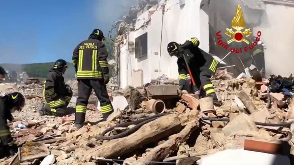 esplosione di una casa a Greve in Chianti