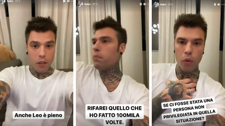 Fedez nelle ig stories