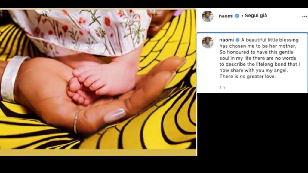 Naomi Campbell mamma a 51 anni: l'annuncio a sorpresa della top model su Instagram