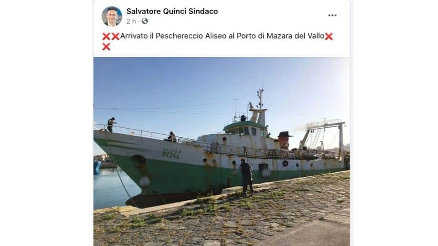 il post del sindaco di Mazara del Vallo