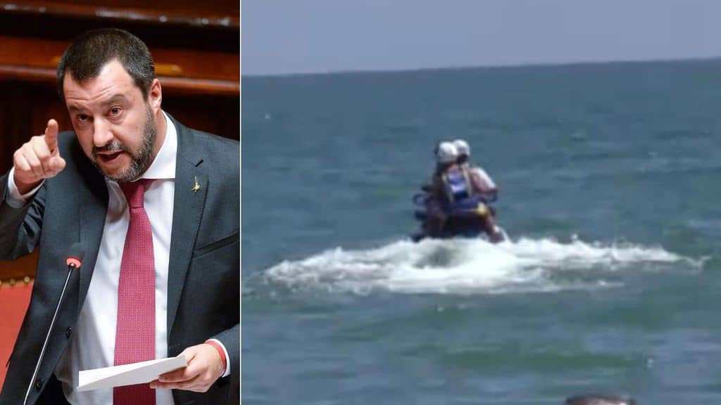 salvini figlio moto polizia