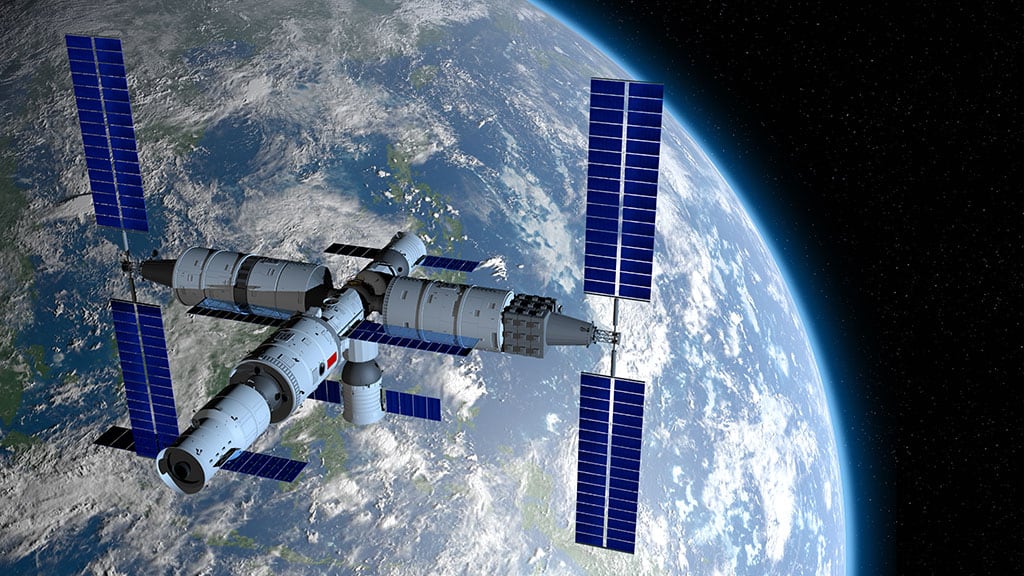 stadio del razzo cinese per la stazione spaziale Tiangong in caduta sulla Terra