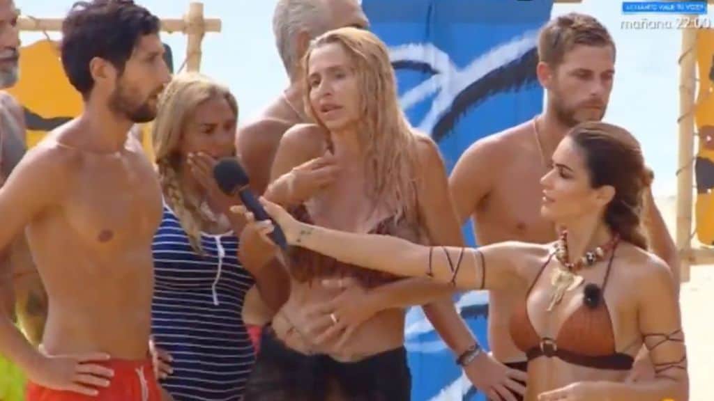 supervivientes, naufraghi contro valeria marini per la prova d'apnea