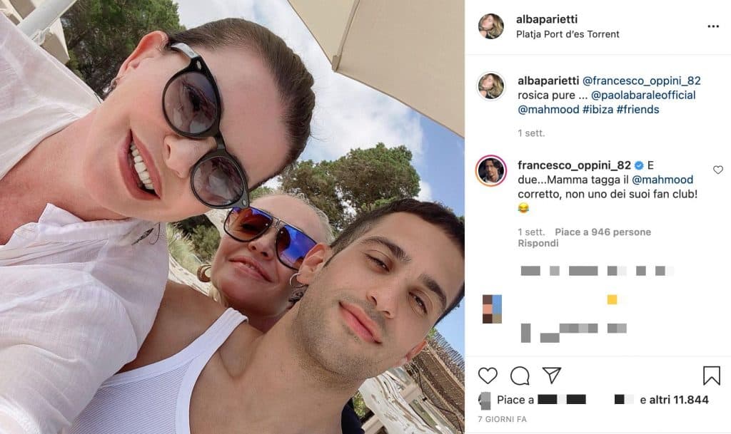 alba parietti e mahmood a ibiza