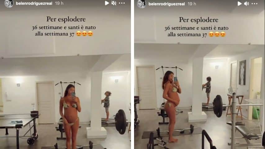 Belén Rodriguez si mostra col pancione alla 36esima settimana