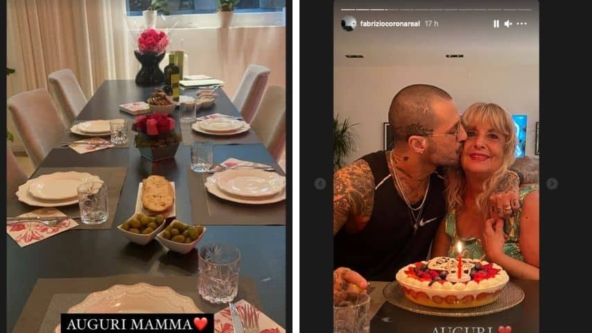 Il compleanno della mamma di Fabrizio Corona