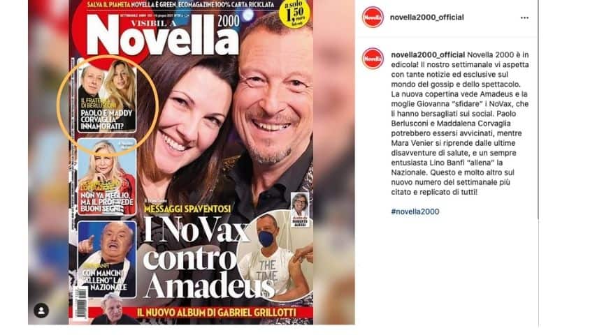 Il post di Novella 2000 su Maddalena Corvaglia e Paolo Berlusconi