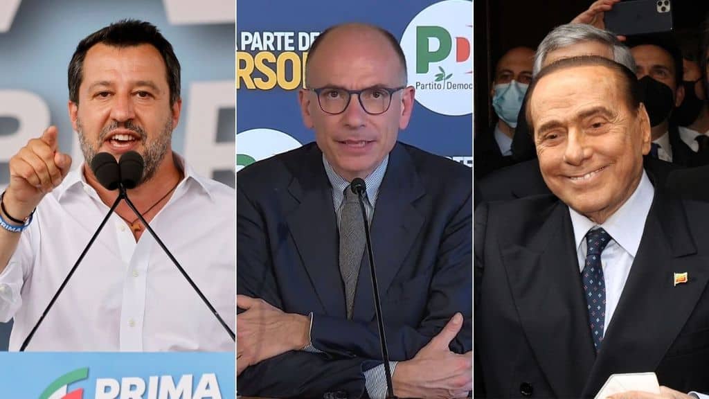 salvini letta e berlusconi politica governo draghi