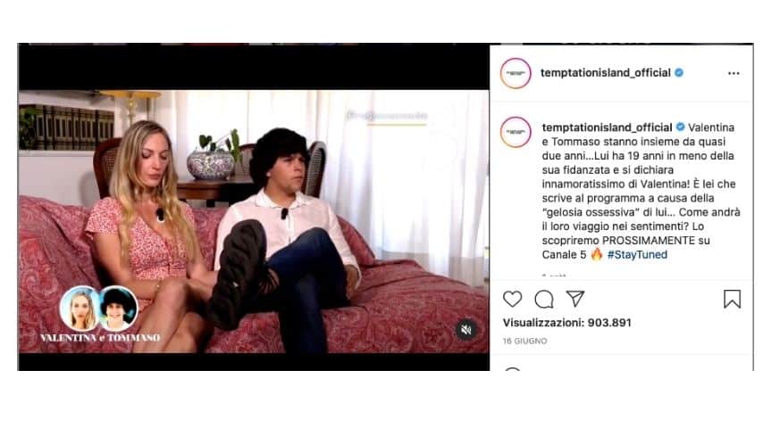 La terza coppia a Temptation Island