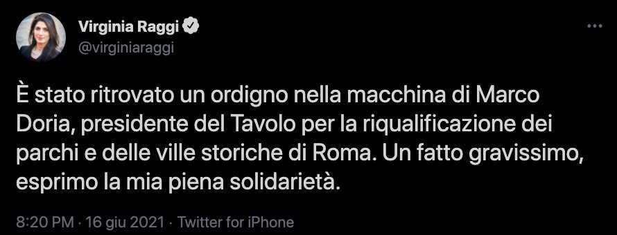 virginia raggi twitter