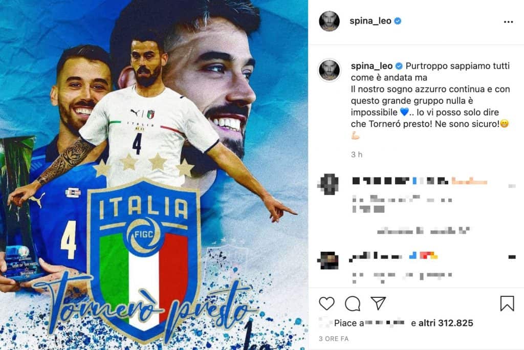 Il post Instagram di Leonardo Spinazzola