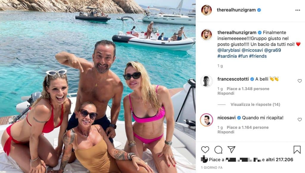 Post Instagram di Michelle Hunziker