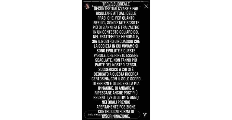 Oppini sfogo Zorzi