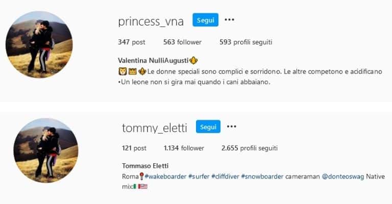 Tommaso Valentina Temptation Island Instagram