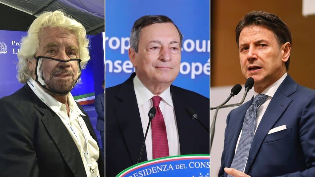 Telefonata tra Grillo e Draghi per la riforma della Giustizia: Conte prepara le barricate del Movimento 5 Stelle