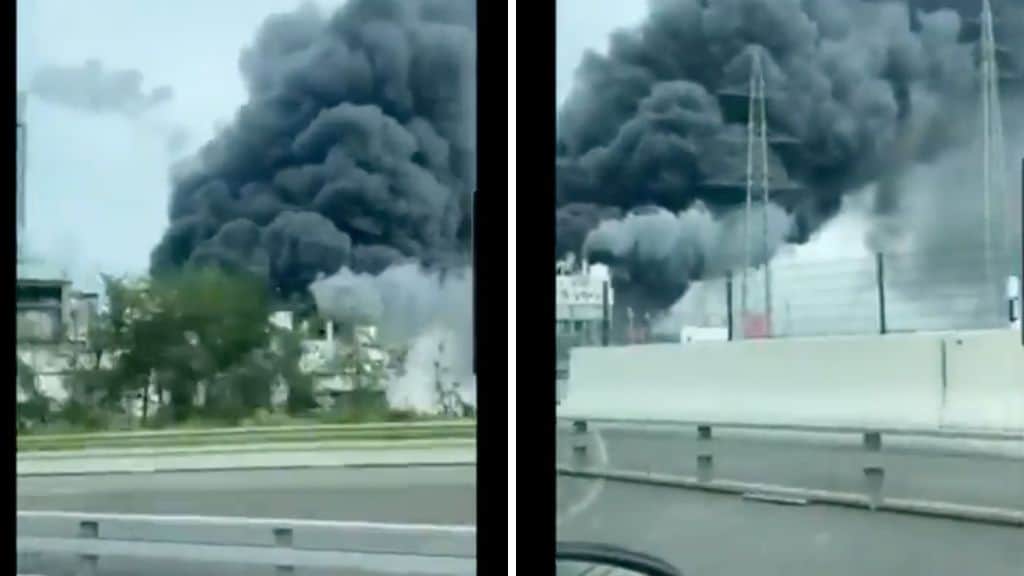 violenta esplosione in uno stabilimento chimico