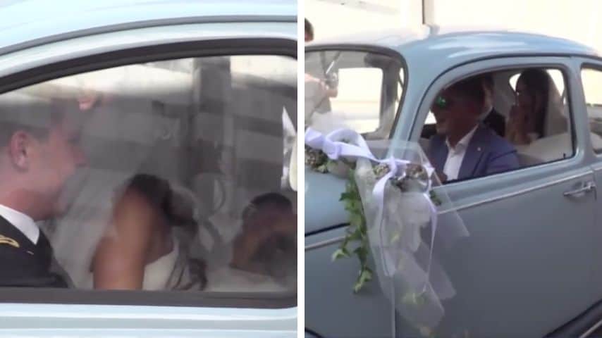 La sposa arriva in chiesa