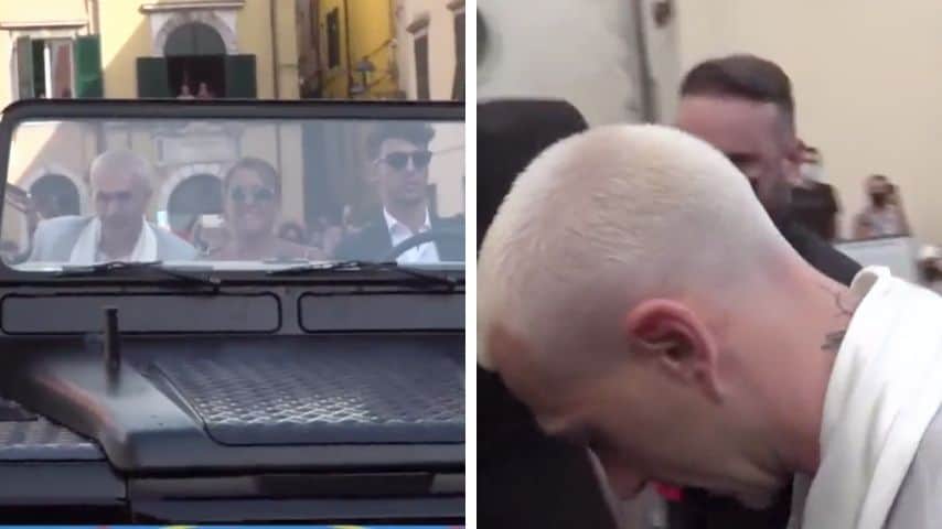 Bernardeschi entra in chiesa