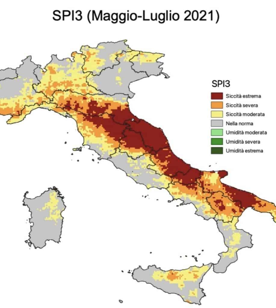 Siccità Italia estate 2021