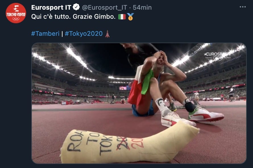 Tweet di Eurosport Italia