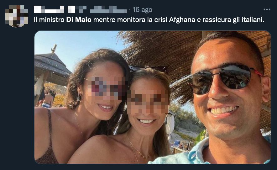 Tweet sul ministro di maio