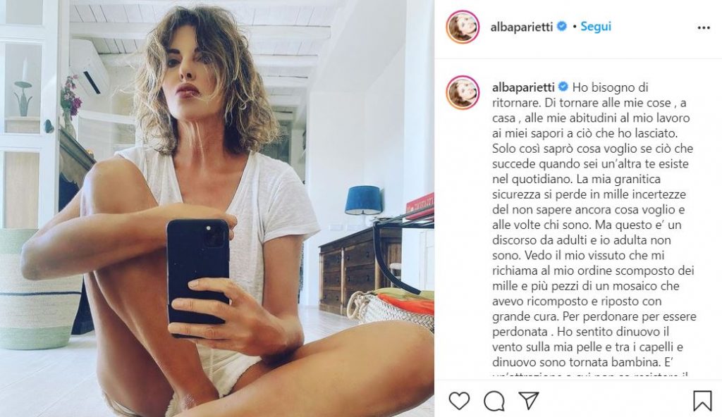 alba parietti post ig