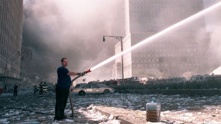 Alcuni scatti da Ground Zero l'11 settembre 2001 Immagine di repertorio