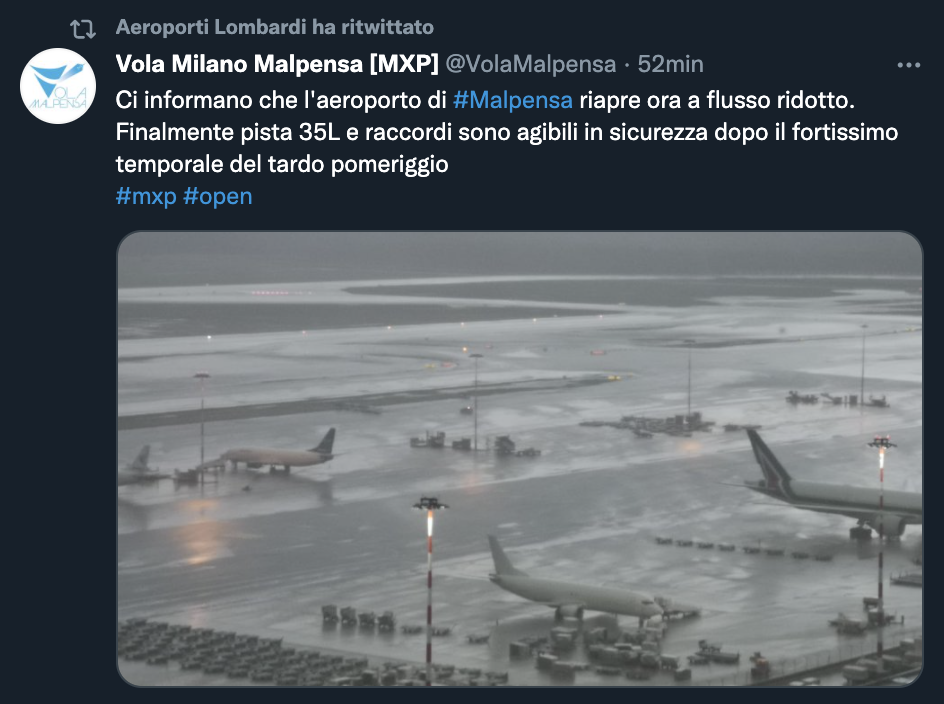 Retweet di Milano Malpensa