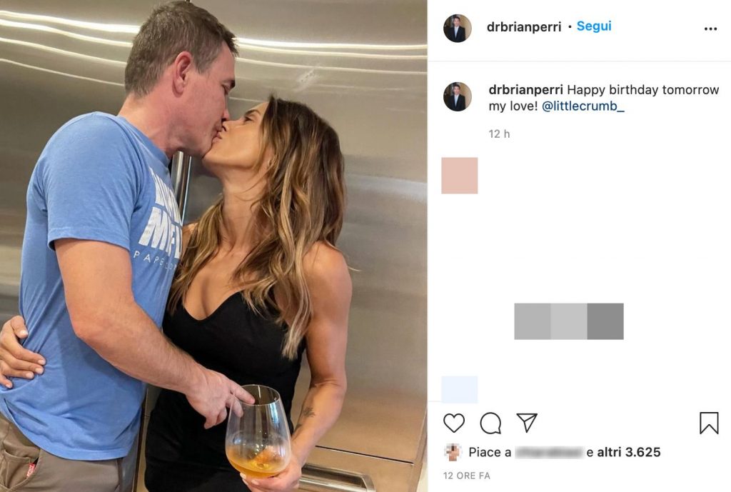 Il post Instagram di Brian Perri per il compleanno di Elisabetta Canalis