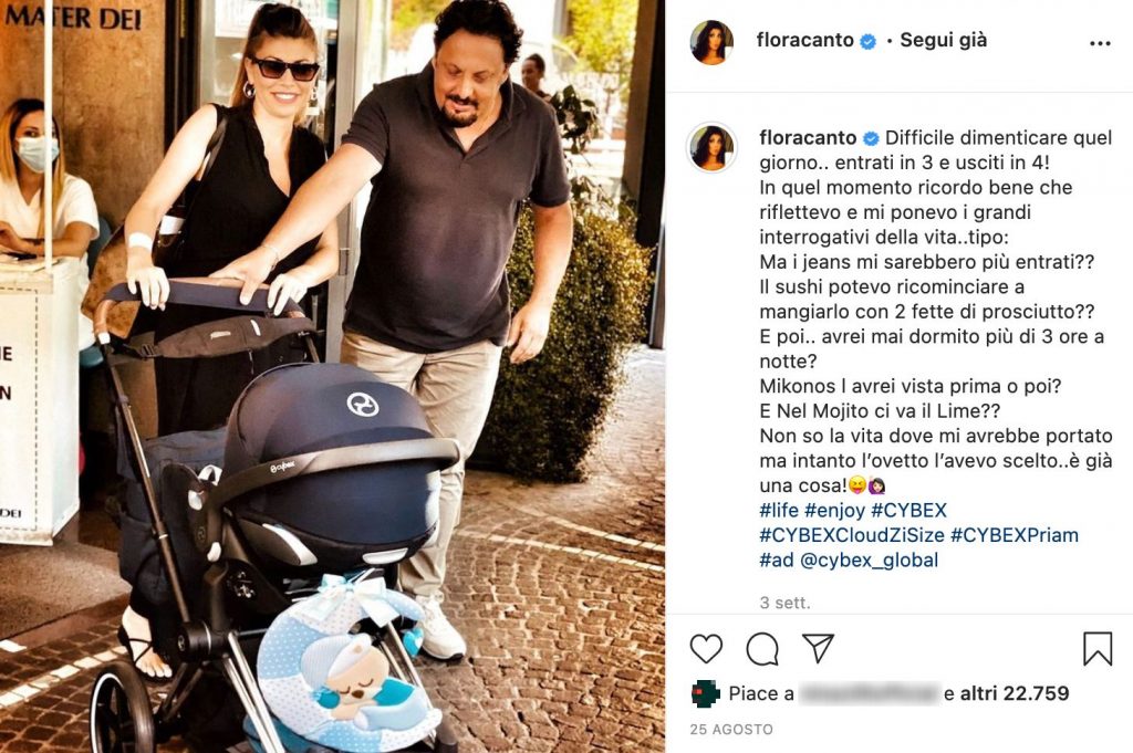 Il post Instagram di Flora Canto