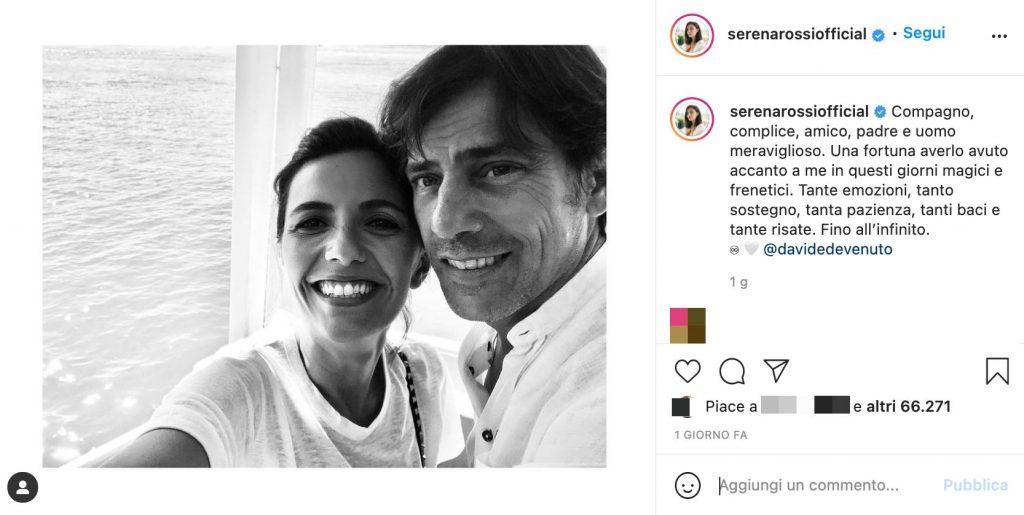 Il post Instagram di Serena Rossi
