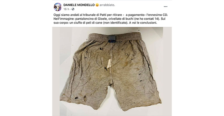 Post Facebook di Daniele Mondello