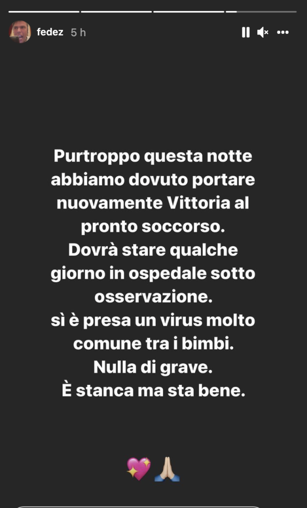 Storia Instagram di Fedez