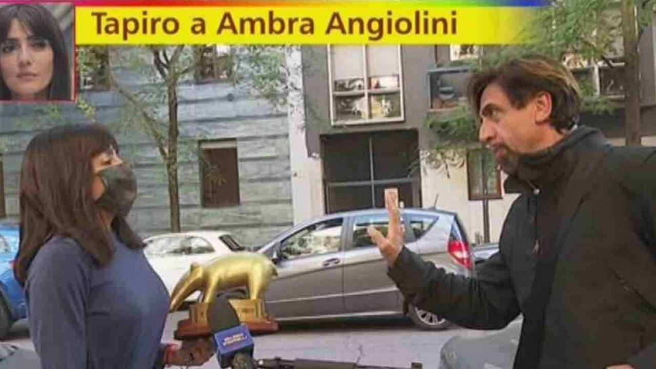 ambra angiolini, video retroscena di striscia la notizia