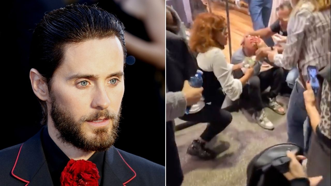 jared leto, l'attore posta video e foto dalle proteste di roma