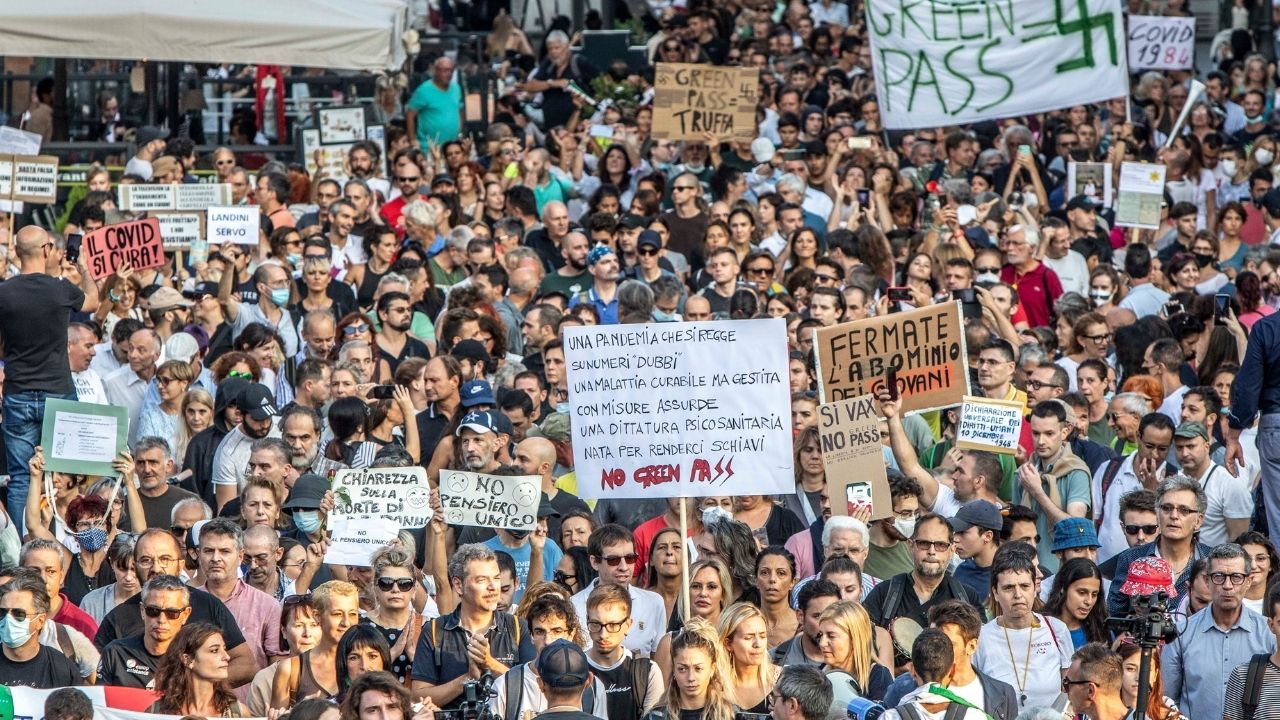 Manifestazione No Green Pass