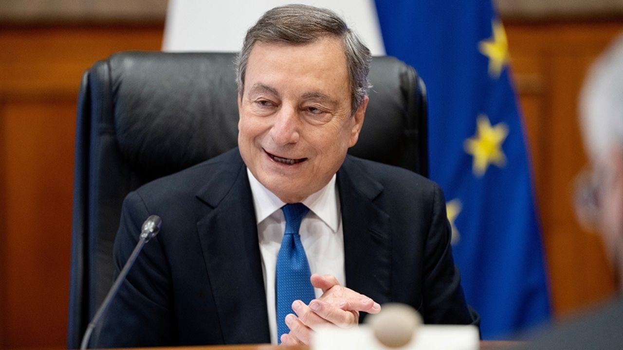 Mario Draghi incontra Landini