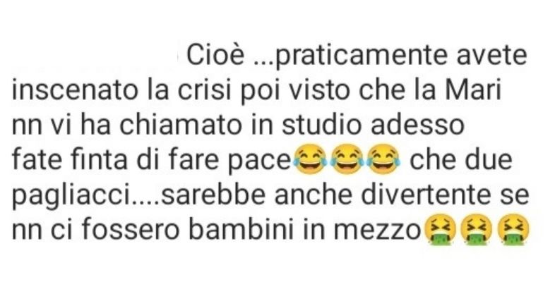 I commenti del web su Sossio Aruta e Ursula Bennardo