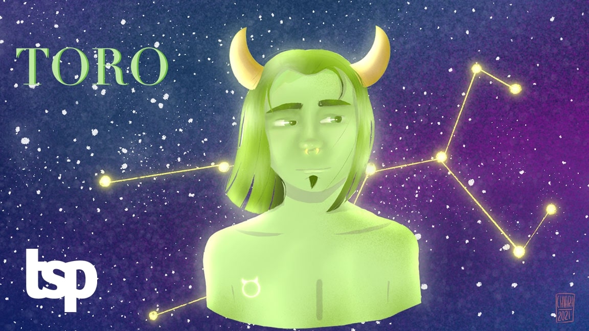 Toro: oroscopo su amore, lavoro e fortuna di The Social Post. Illustrazione originale di Chiara Rocchi