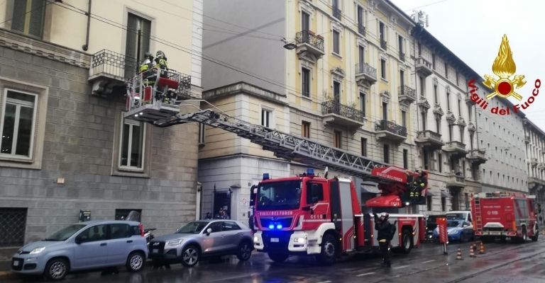 Intervento vigili del fuoco milano