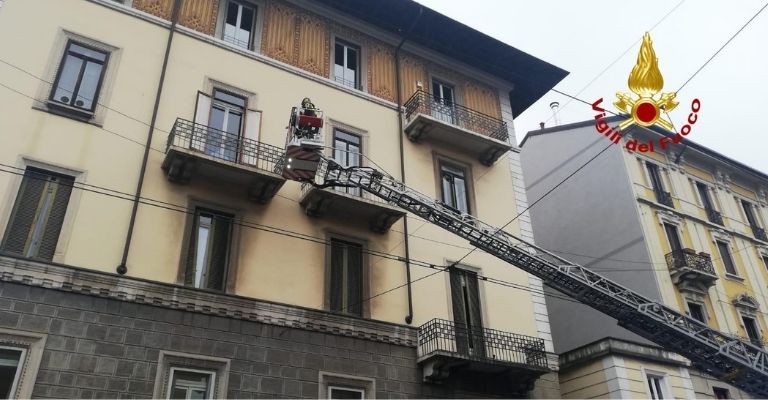 Intervento vigili del fuoco Milano