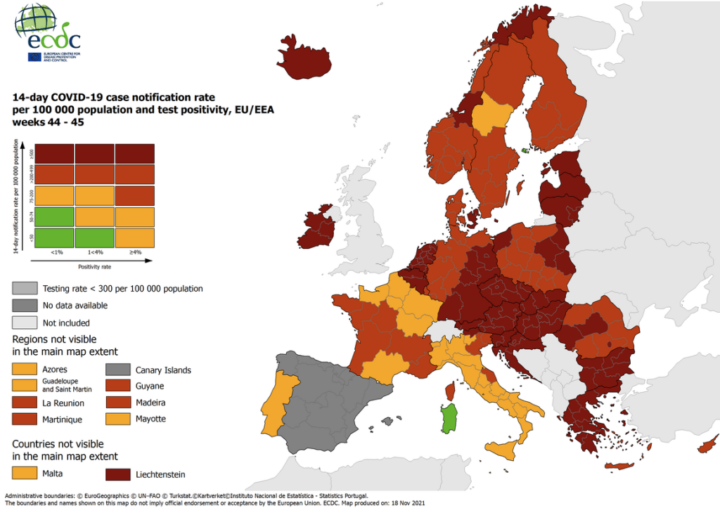 mappa contagi ecdc