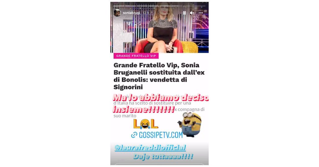 Instagram Story di Sonia Bruganelli