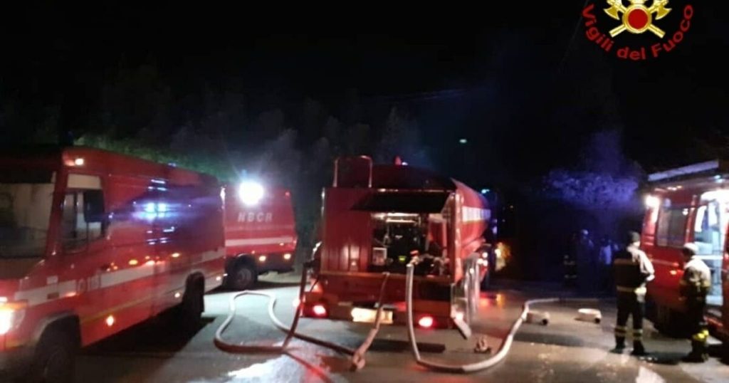 Vigili del Fuoco al lavoro a Leini