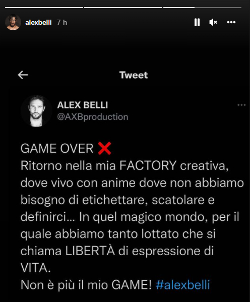 Alex Belli rompe il silenzio dopo essere stato cacciato dallo studio del GF Vip: "Non è più il mio game"