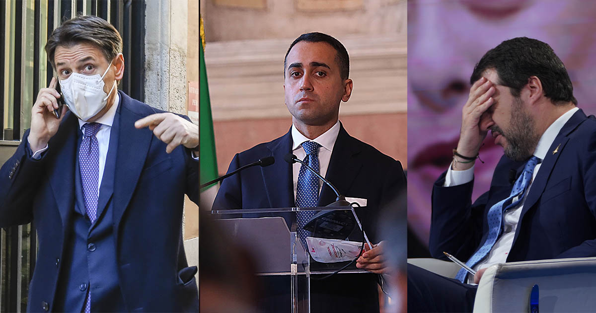 M5S e centrodestra nel caos dopo il Quirinale, implodono le coalizioni: duello Conte-Di Maio e Meloni-Salvini