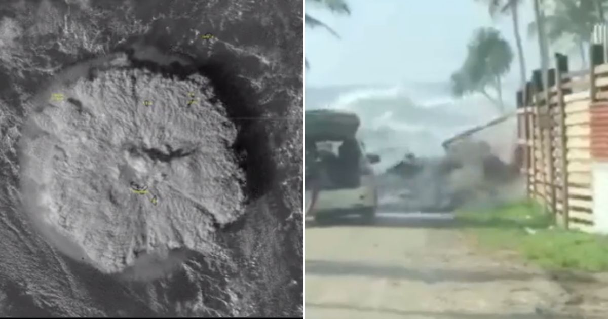 Eruzione vulcanica e allarme tsunami alle isole Tonga: i video e le immagini del vulcano sottomarino Hunga