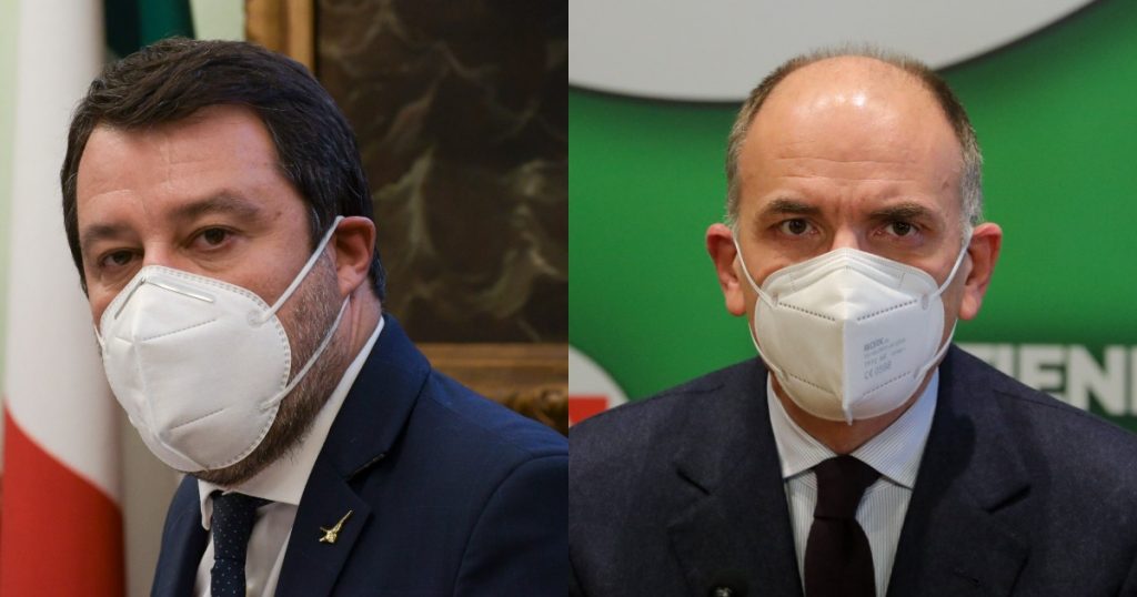 matteo salvini e enrico letta