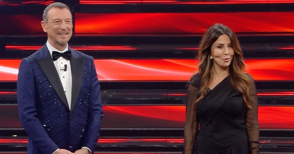 amadeus e sabrina ferilli a sanremo